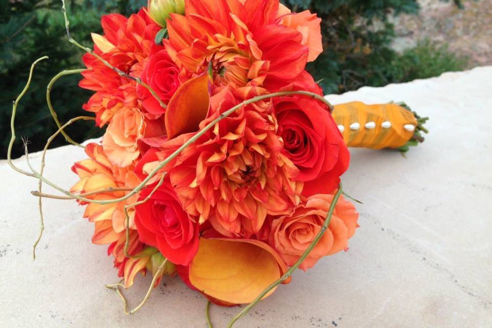 Red and orange bouquet