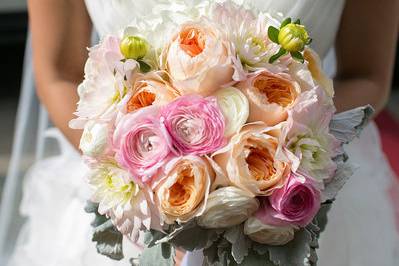 Orange and pink flowers