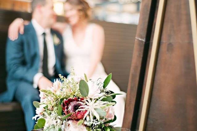 The bride and groom