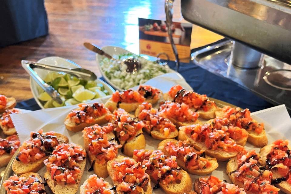 Bruschetta appetizer station