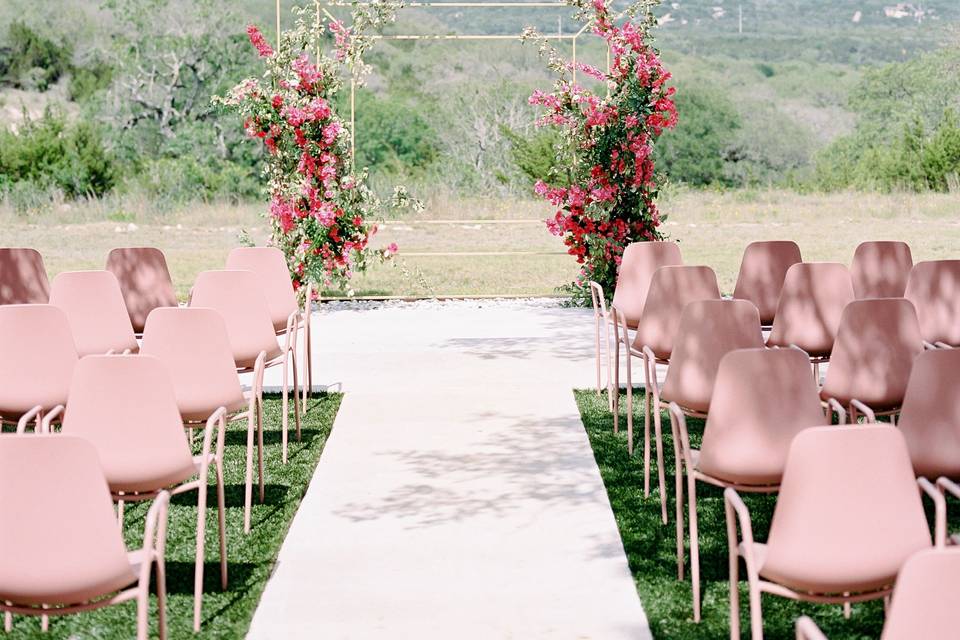 Pink  garden wedding