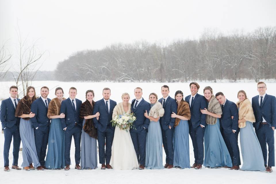 Winter Wedding Party