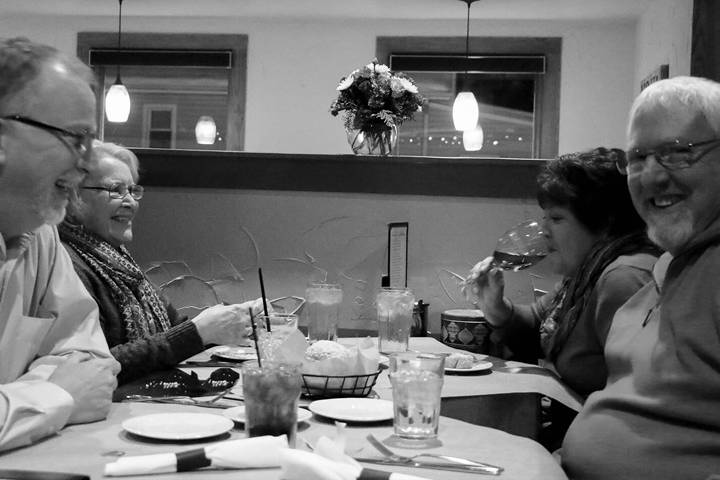 Guests enjoying dinner