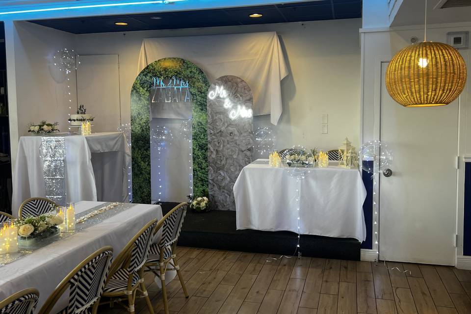 Upstairs private wedding