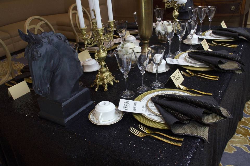 Although darker colors were used, we ensured they were rich and still elegant with touches of gold and white.