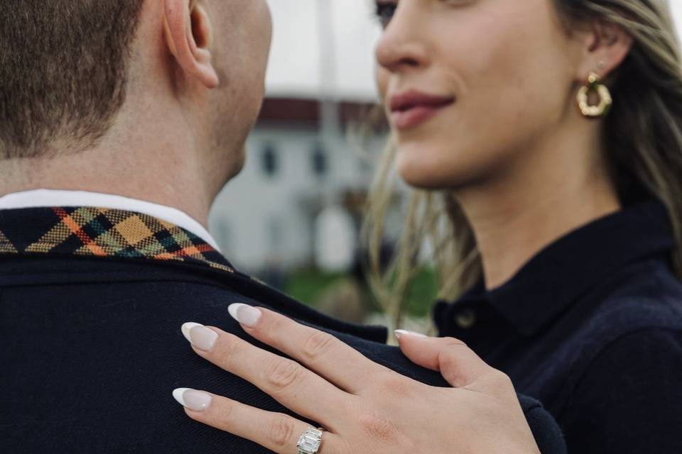 Showing off the ring