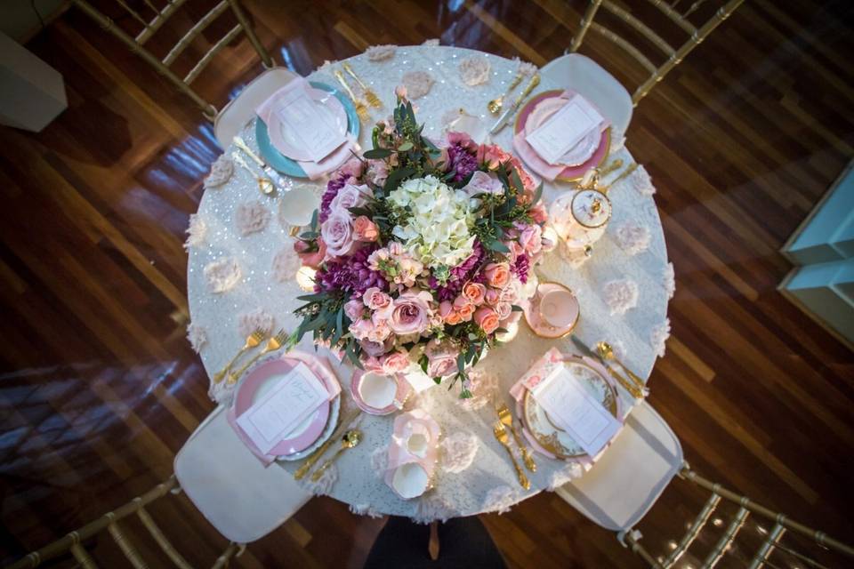 Creating a glorious tablescape with Vintage Mismatched Fine China for an afternoon Tea event
