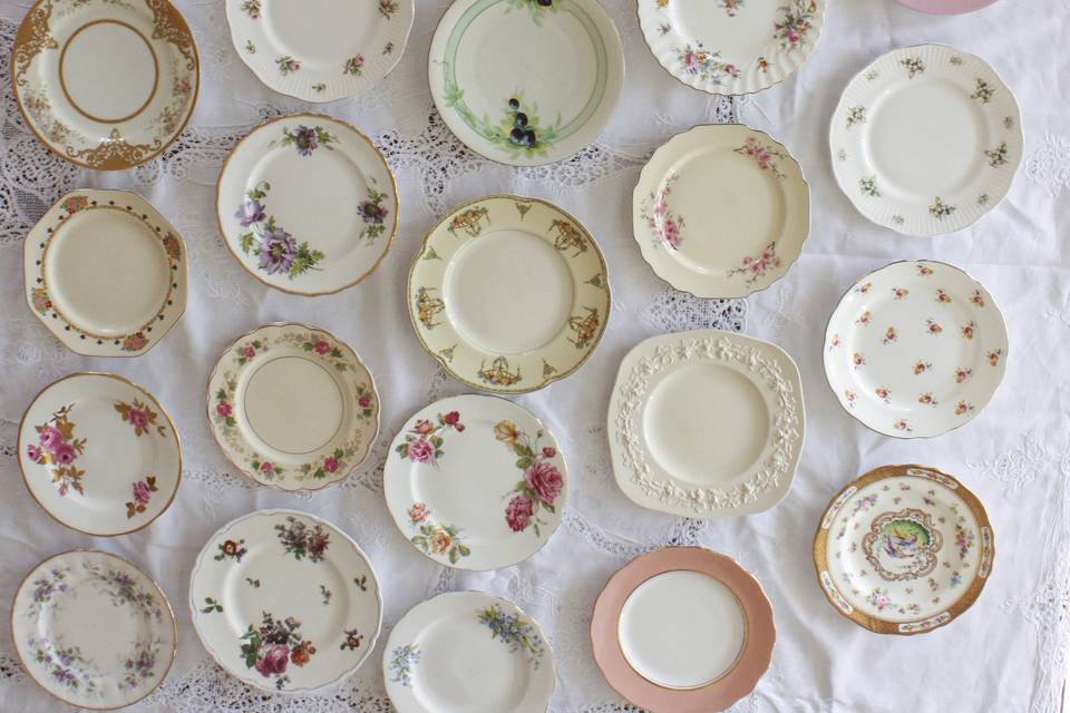 All our Vintage Mismatched Fine China is hand selected for grace and charm