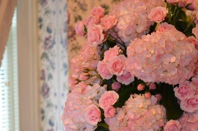 Gorgeous Downton Abbey style Florals at Afternoon Tea
