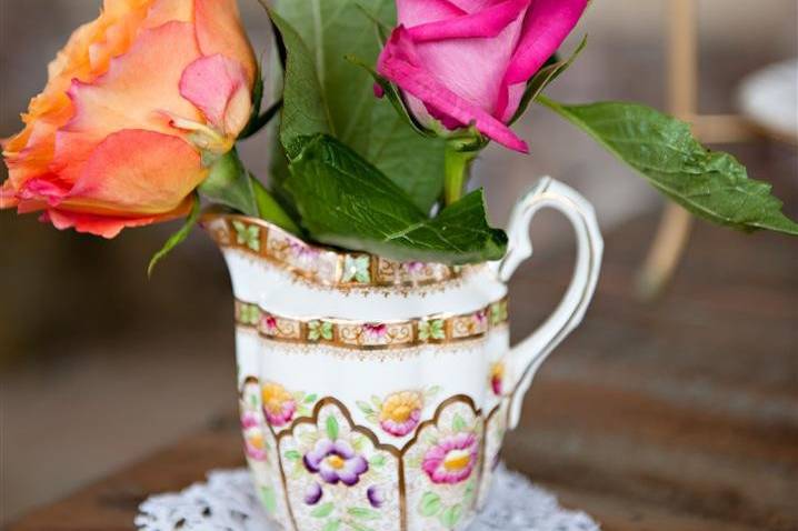 A milk pitcher full of floral love