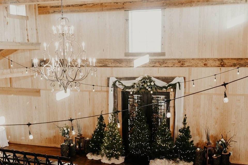 Indoor Christmas Wedding