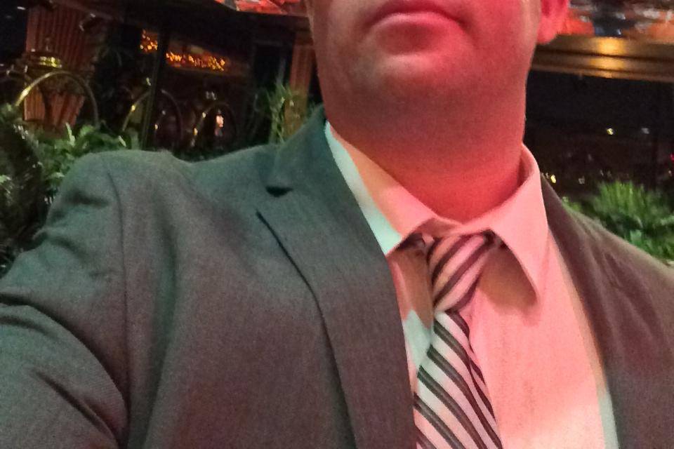 Quick selfie at a corporate ev