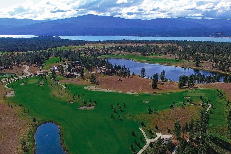 Aerial view of property