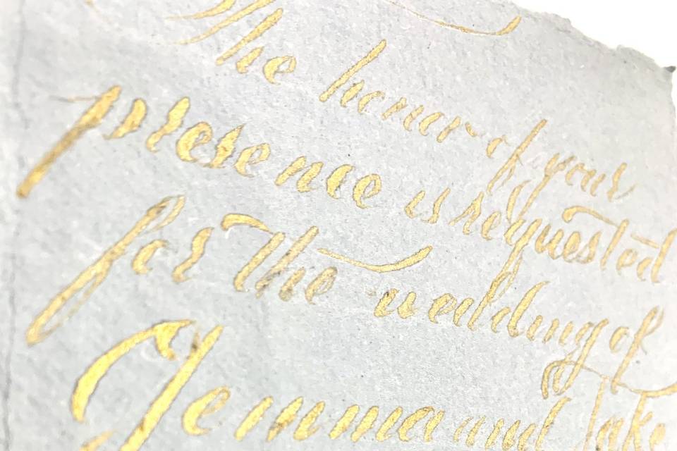 Calligraphy invitation