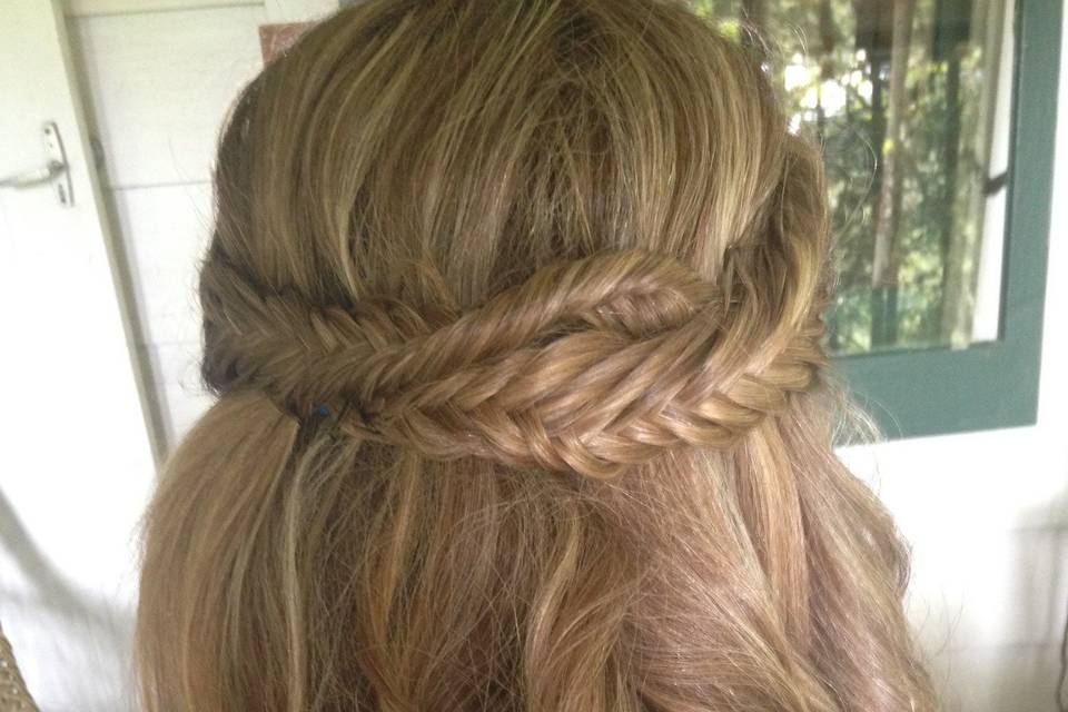 Braided half pony