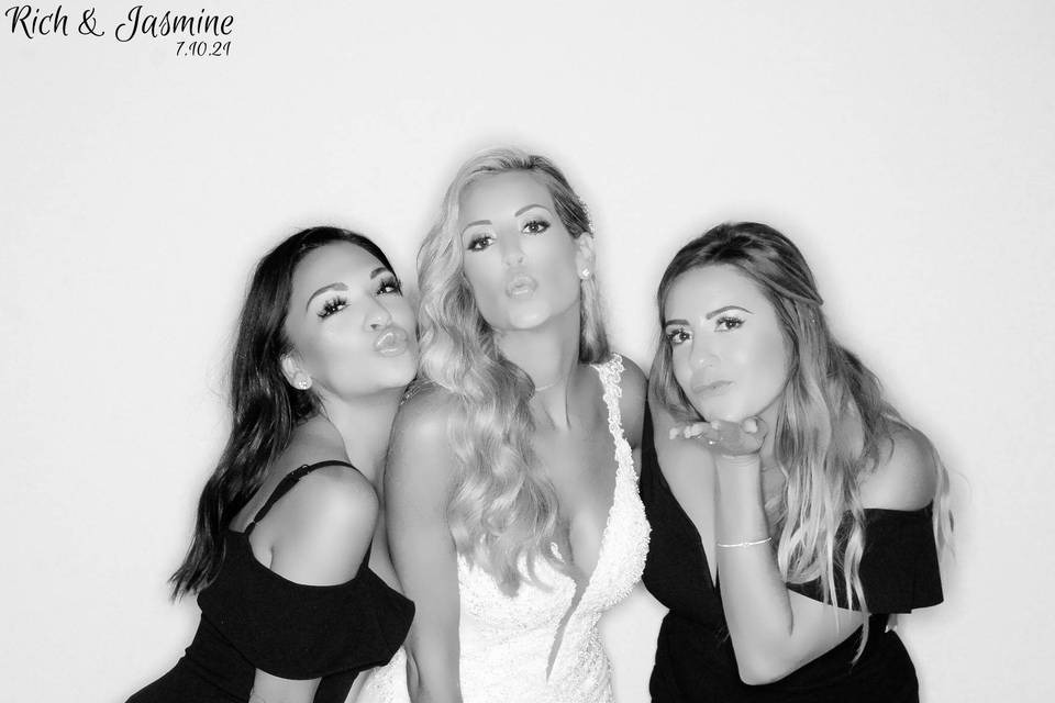 Black and white photo booth