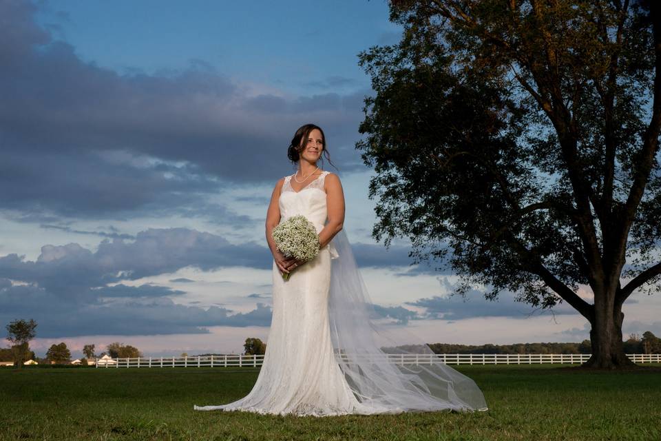 A Bride at Sunset