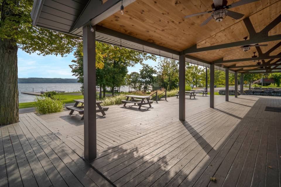 The covered porch and deck