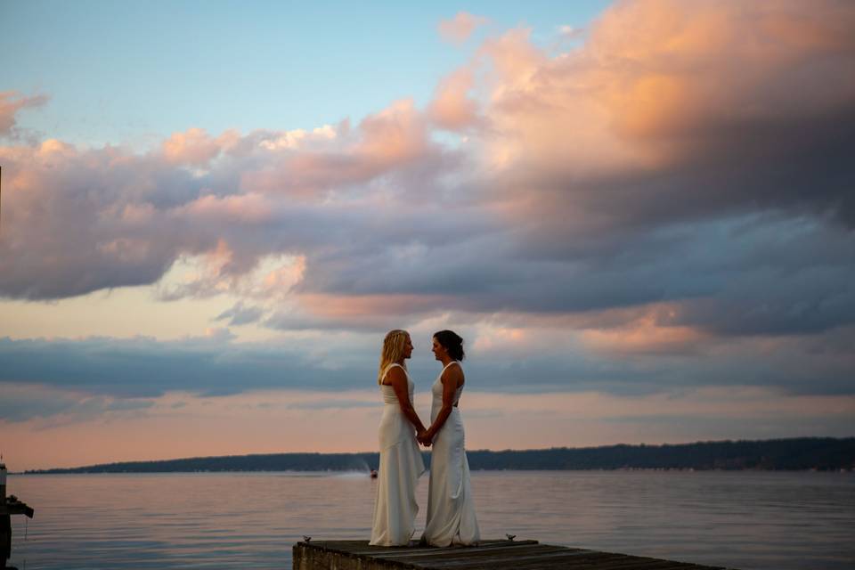 Sunset on the dock