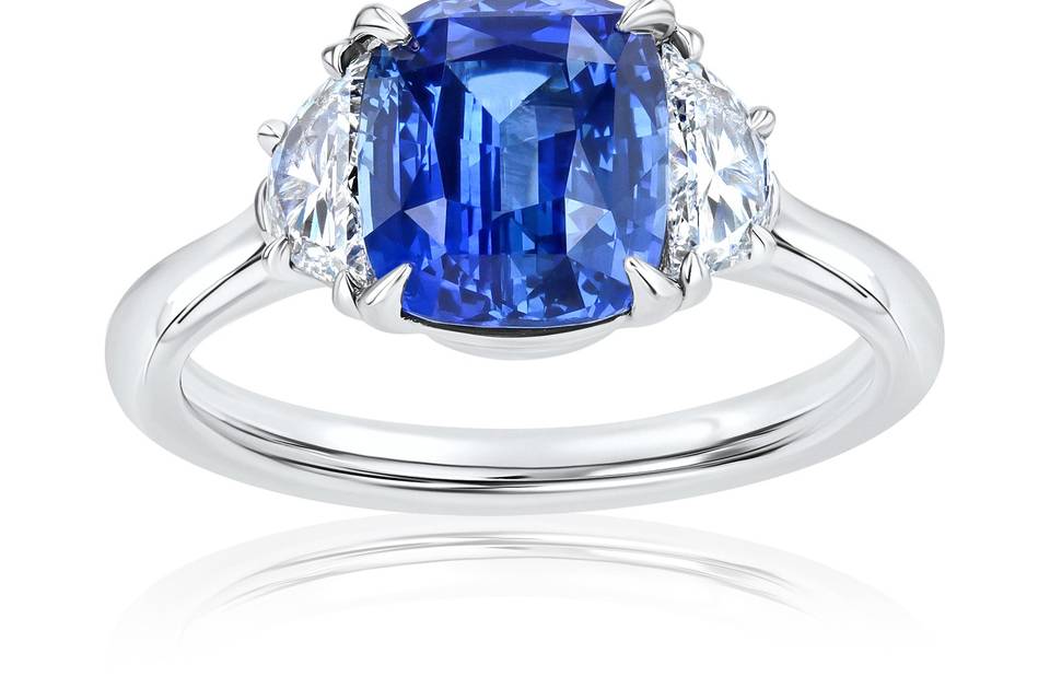 Sapphire Three-Stone Ring