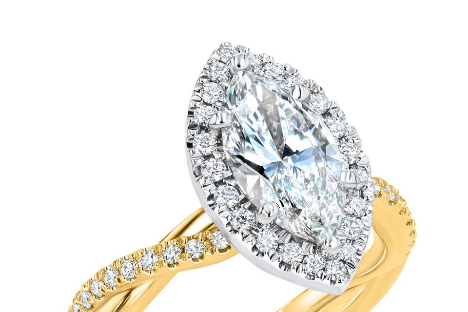 Custom Diamond Marquise Ring