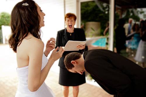 Laughter at the ceremony