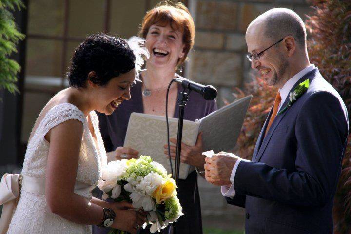 Laughter at the ceremony