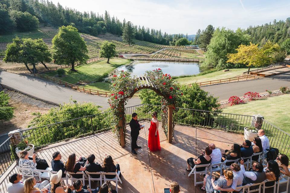 Foothills wedding ceremony