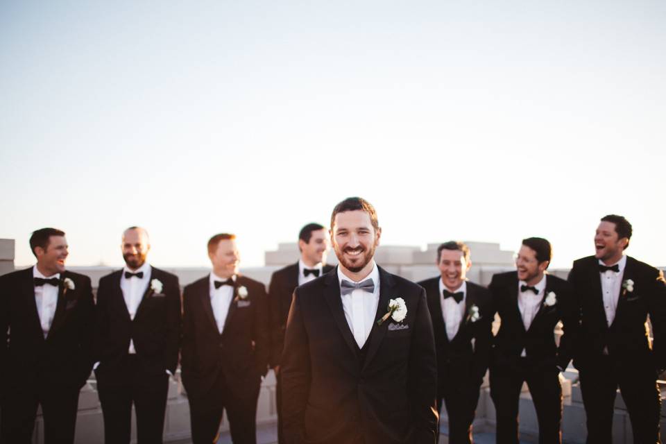 The groom with his groomsmen (Owl and Anchor Studios)