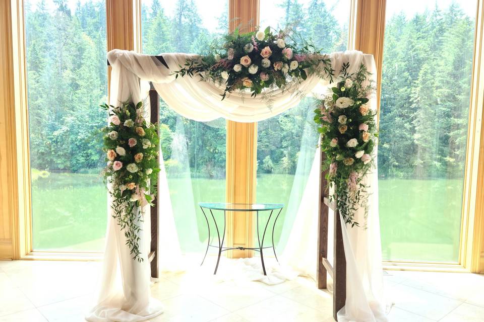 Lake House Wedding Arbor