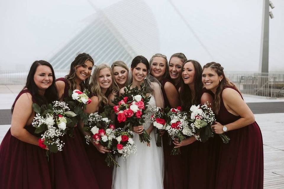 Bride & Bridal party makeup