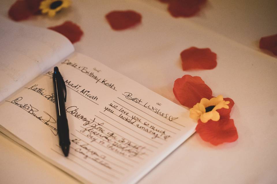 Wedding guest book