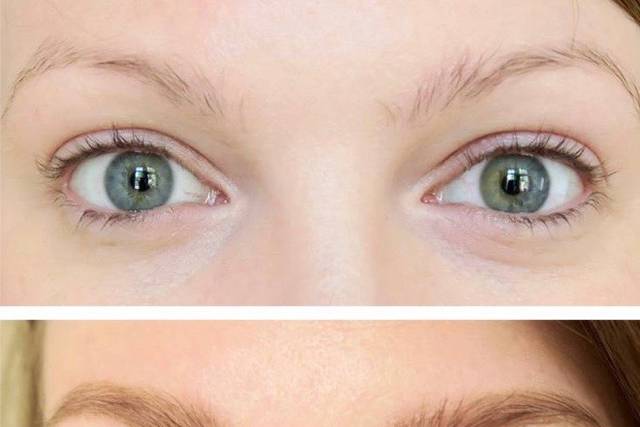 Brow tint and lash lift/tint