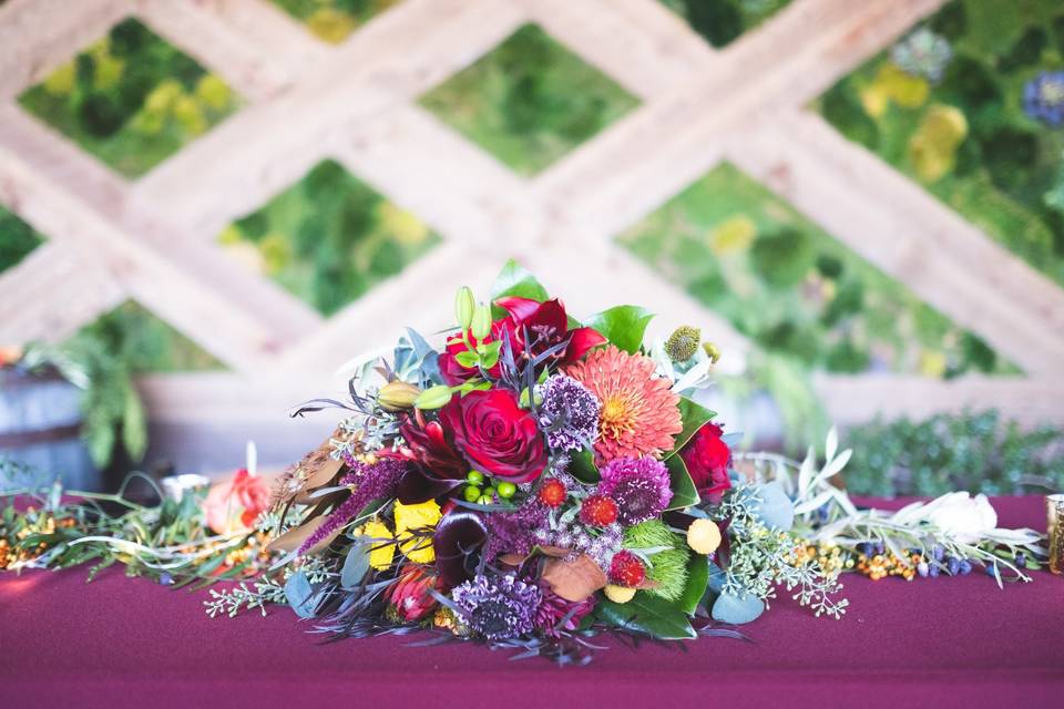 Fall Colors Bridal Bouquet