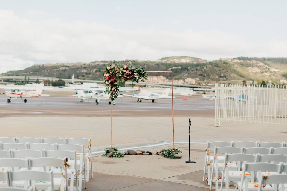 Air Hangar Wedding Ceremony