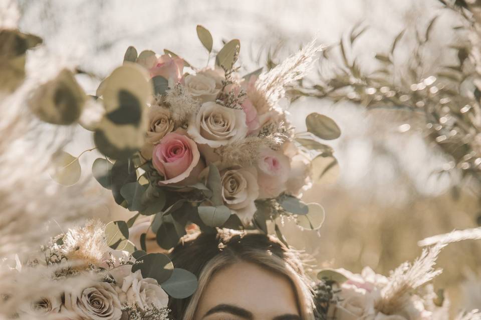 Bride with Florals