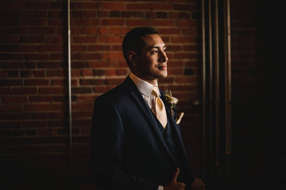 Groom before the ceremony
