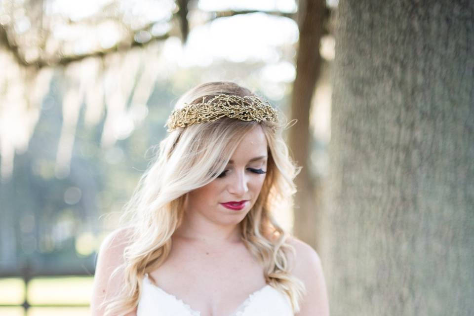 Bride and her bouquet