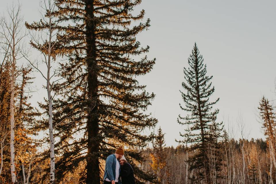Couple by tree