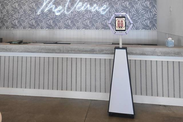 The venue with custom screen