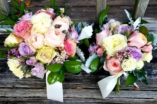 Soft purple and antique whites