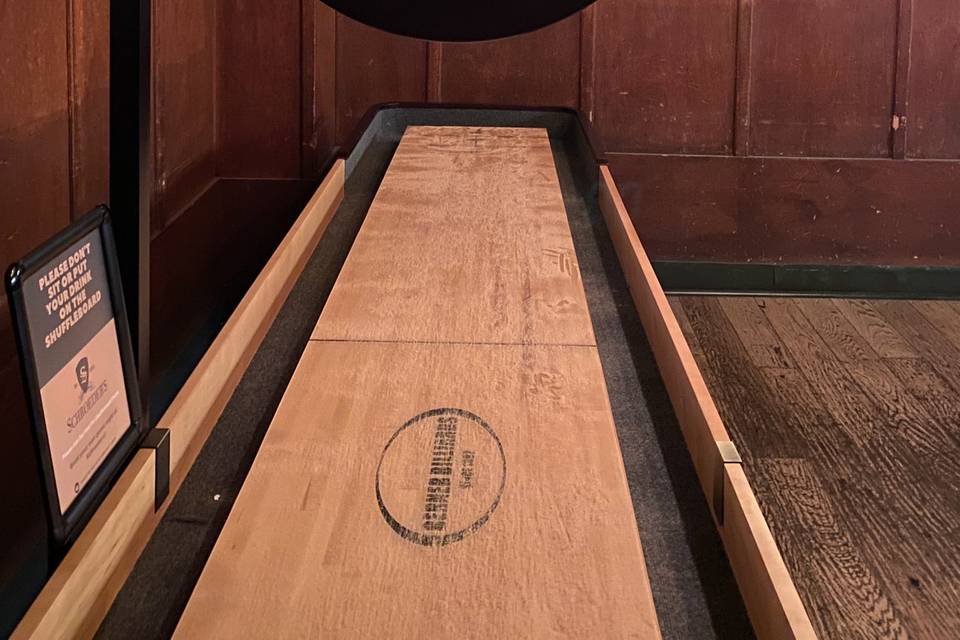 Shuffleboard included in Venue