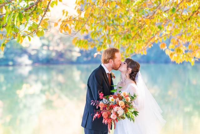 Bride and Groom by the Dam