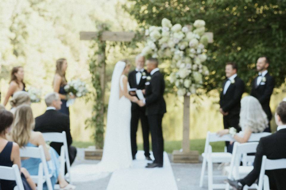 Bride and Groom at Dam