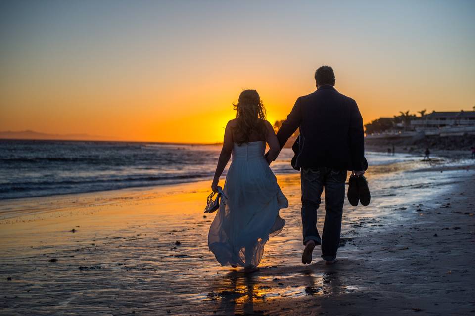 Beach Bride and Groom