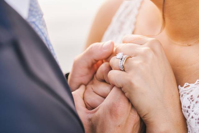 Couple by the lakeside