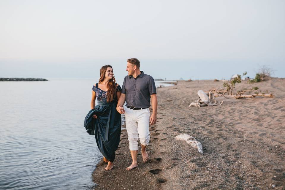 Couple by the sea