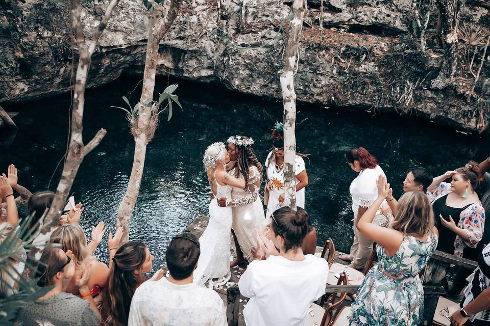 Ceremony in a cenote