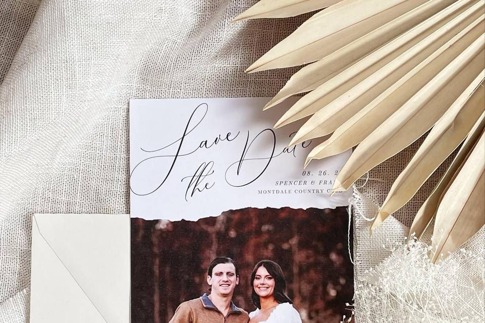 Modern Neutral Save The Dates
