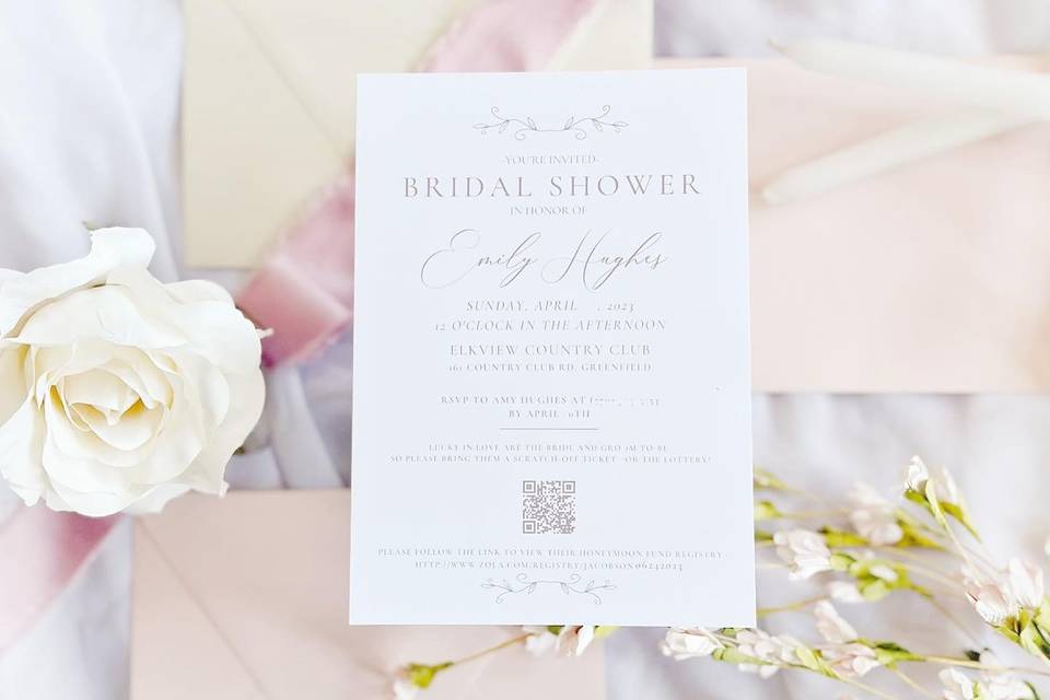 Blush Bridal Shower Invitation